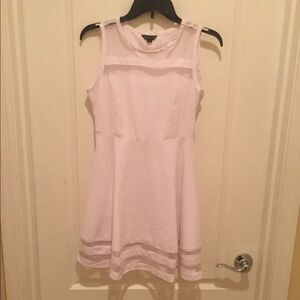 HaiYiuDuo White Sheer Stipe Dress